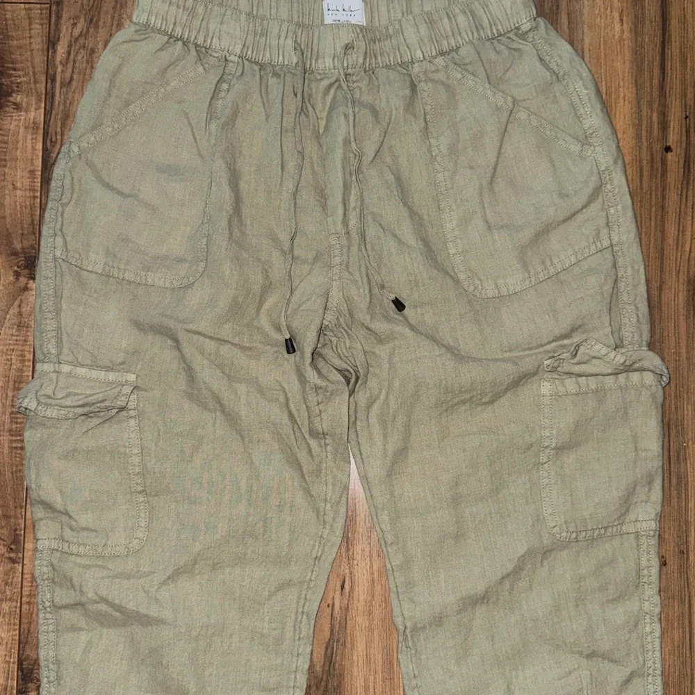 Nicole Miller Light Olive Cargo Joggers - Picture 4 of 6